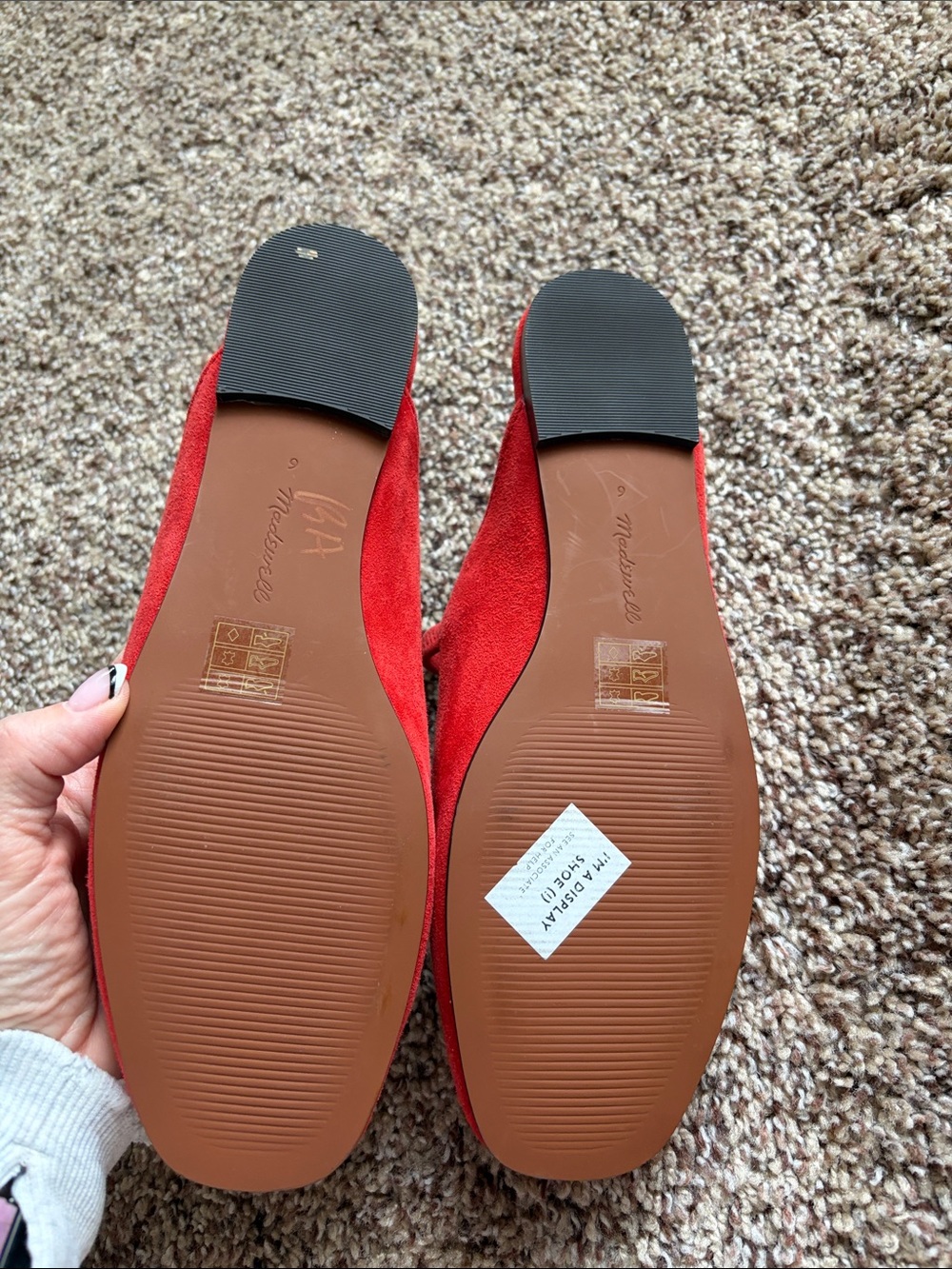 Madewell Greta Red Ballet Flat Mules with Strap size 6 - Picture 5 of 5